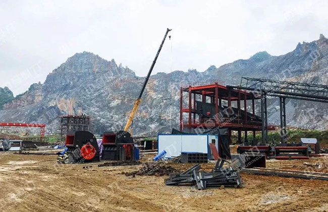 廣西百色登高新材料公司200萬噸骨料生產(chǎn)線