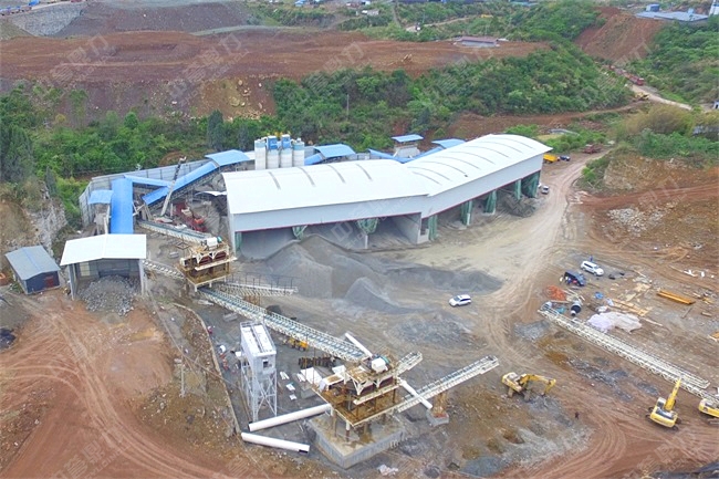 汪洋鎮(zhèn)合龍片時產800噸砂石生產線